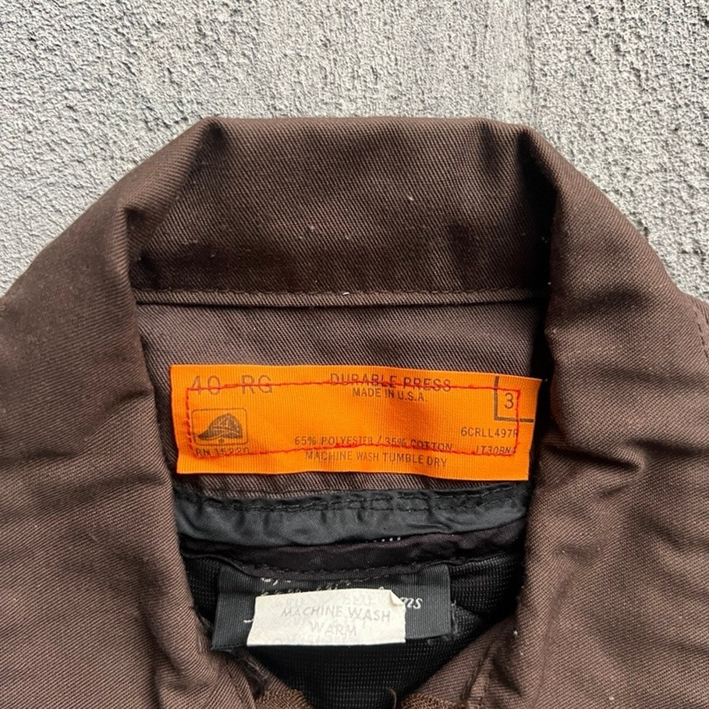Vintage Red Kap Work Jacket Medium Brown 1970s USA Workwear - Picture 3 of 10